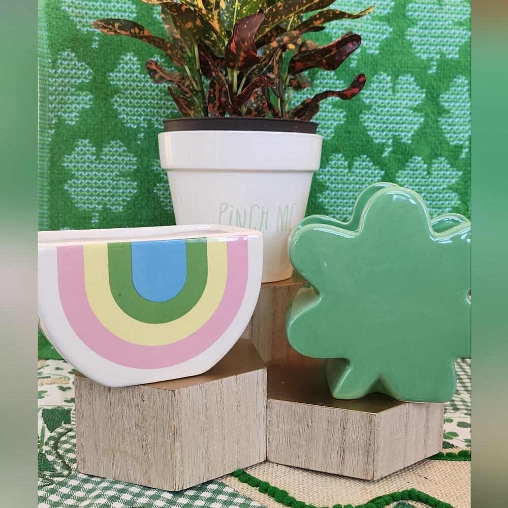 St. Patty's Day Ceramic Planters (set of 3)